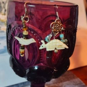 Pair of Fetish Native Am. Earrings Vintage